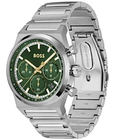 Hugo Boss Men's Candor Quartz Chronograph Silver-Tone Stainless-Steel Watch