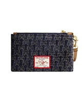 True Religion Quilted Horseshoe Wristlet Pouch