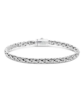 Swiss Blue Topaz & Sterling Silver Paddy Oval 5mm Chain Bracelet, X-Large 8.5 in