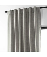 Half Price Drapes Dark Greige Performance Linen Hotel Blackout Curtain