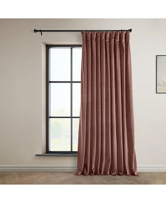 Half Price Drapes Wild Rose Extra Wide Heritage Plush Velvet Room Darkening Curtain