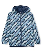 Lands' End Kids Waterproof Hooded Packable Rain Jacket