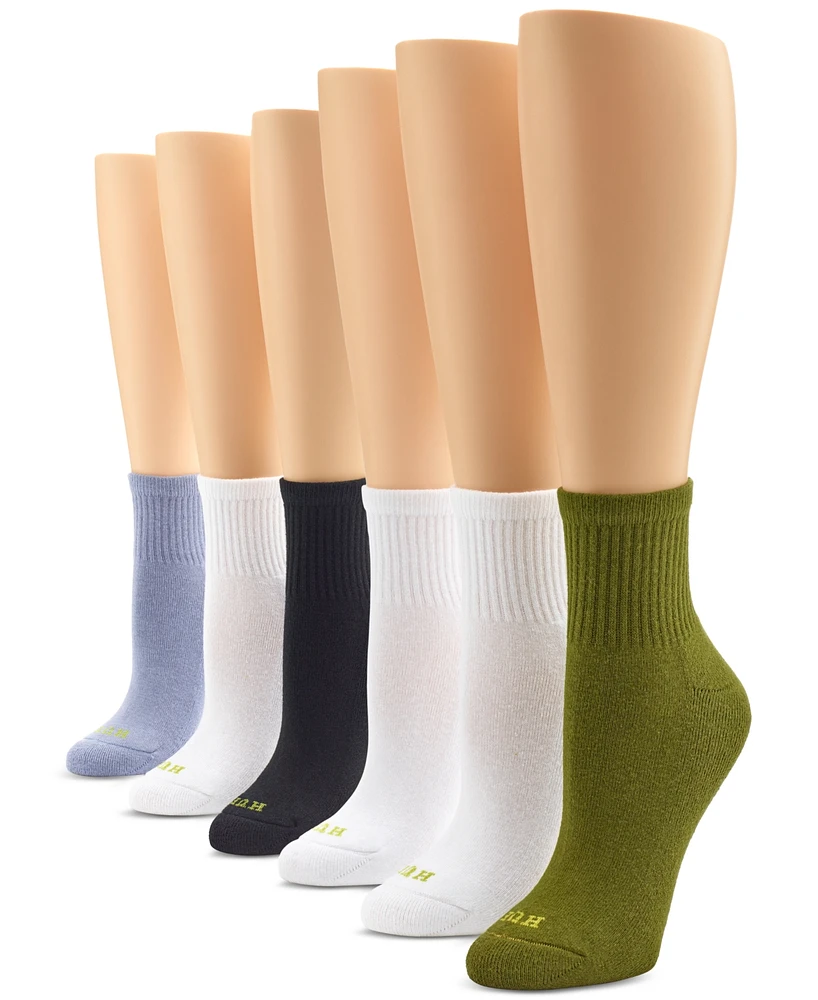 Hue Women's Mini Crew 6 Pack Socks U10227