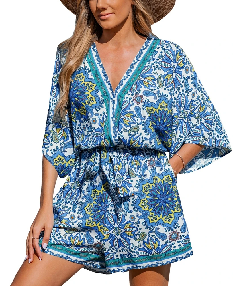 Women's Earthy Escape Paisley Romper