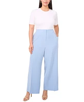 Vince Camuto Plus Size Clean-Waist Wide-Leg Trousers