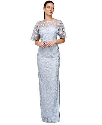 Js Collections Women's Brooke Embroidered Column Gown