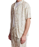 Paisley & Gray Men's Slim Fit Short Sleeve Printed Button-Front Camp Shirt