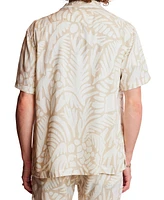 Paisley & Gray Men's Slim Fit Short Sleeve Printed Button-Front Camp Shirt