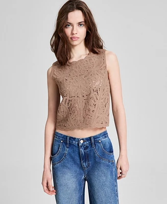 And Now This Women's Crewneck Crochet Tank Top, Exclusively at Macy's