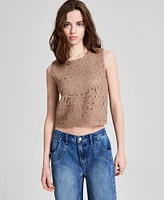 And Now This Petite Cropped Cutwork Sweater, Exclusively at Macy's