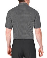 Pga Tour Men's Short Sleeve Micro Geo Print Polo Shirt