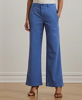 Lauren Ralph Lauren Women's Cotton Twill Wide-Leg Pants