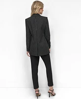 Dkny Women's Pinstripe Double-Breasted Peak-Lapel Blazer