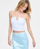 Bar Iii Women's Smocked Halter Top, Exclusively at Macy's
