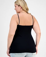Aveto Trendy Plus Strappy Cross-Front Tank Top