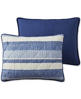 Seventh Studio Blue Stripe Pinsonic Microfiber -Pc. Quilt Set