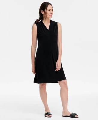 Jm Collection Women's V-Neck A-Line Dress, Exclusively at Macy's