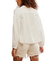 Free People Women's Valley Cotton Double-Cloth Shirt