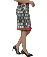 Karl Largerfeld Paris Women's Geo-Print Knit Pencil Skirt