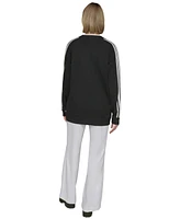 Karl Lagerfeld Paris Women's Varsity Patch Cardigan
