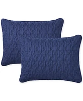 Seventh Studio Leaf Solid Pinsonic Microfiber -Pc. Quilt Set