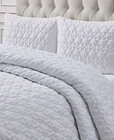 Seventh Studio Leaf Solid Pinsonic Microfiber -Pc. Quilt Set