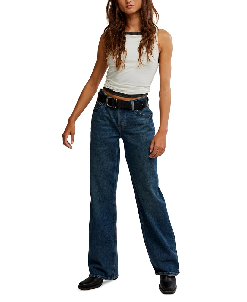 Free People Women's Tennessee Low-Rise Boyfriend Jeans