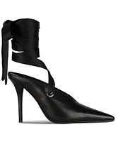 Jeffrey Campbell Grateau Sculpted High-Heel Lace-Up Mules