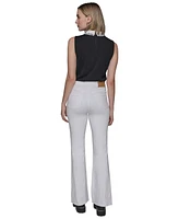 Karl Lagerfeld Paris Women's Patch Pocket Flare-Leg Jeans