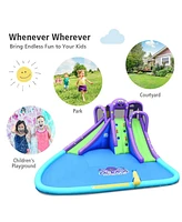 Inflatable Water Park Mighty Bounce House with Pool Ultimate Outdoor Playset for Kids