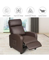 Recliner Sofa Wingback Chair with Massage Function