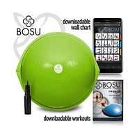 Bosu 72-10850 Home Gym Equipment The Original Balance Trainer 26 in Diameter, Lime Green and Gray