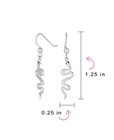 Bling Jewelry Egyptian Serpent Dangle Earrings Snake Design Sterling Silver