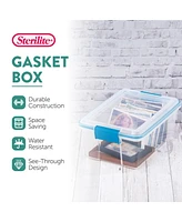 Sterilite 12 Qt Plastic Storage Bin Container Clear Gasket Sealed Box