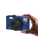 Minolta Minolta MND25 Digital Camera, 48 Mp Autofocus, 4K Ultra Hd Camera with Selfie Mirror & 32GB Sd Card, Blue, Bundle with Slinger Camera Bag
