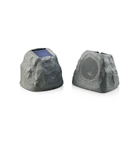 Rechargeable Bluetooth Outdoor Solar Rock Speakers with Tws Linking