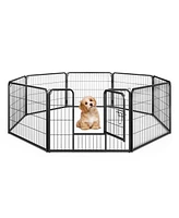 8 Panel 24 Inch Height Pet Fence Indoor Outdoor