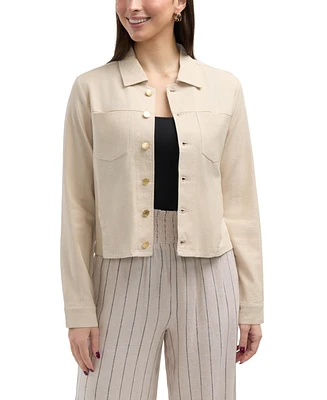 Ellen Tracy Women's Linen Blend Jacket