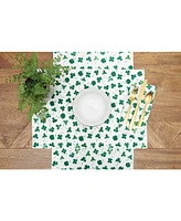 14" x 20" St. Patrick's Day Clover Shamrock Pattern Single Rectangle Cotton Placemat