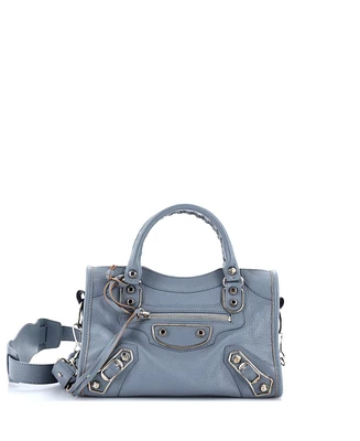 Pre-Owned Balenciaga Mini City Classic Metallic Edge Bag Leather