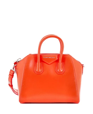 Pre-Owned Givenchy Mini Antigona Bag Glazed Leather