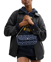 Coach Brook Flap Small Chain Bag in Signature Denim