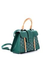 Pre-Owned Goyard Mini Structured Saigon Top Handle Bag Coated Canvas with Leather