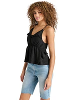 Steve Madden Women's Mina Ruffle-Trim Sleeveless Top