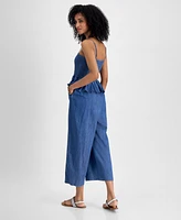 Tommy Hilfiger Women's Chambray Peplum Jumpsuit