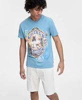 Guess Men's World Stamp Logo Graphic T-Shirt
