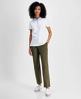 Tommy Hilfiger Women's Mixed Media Cornell Polo Shirt