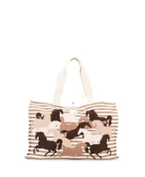 Pre-Owned Hermes Maxi Beach Bag Printed Toile