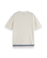 Scotch & Soda Men's Structured Knitted T-Shirt