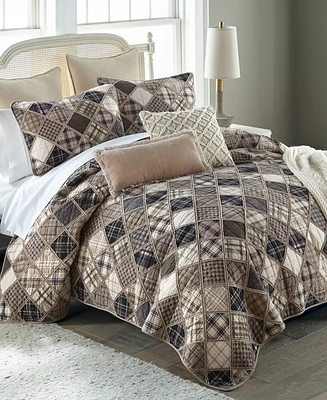 Donna Sharp Driftwood 3-Pc. Cotton Pieced Heavyweight Quilt Set